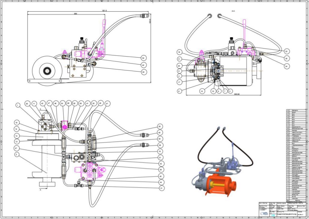 Motorische Forstwinde mit hydrostatischem  Antrieb in modularer Bauweise 