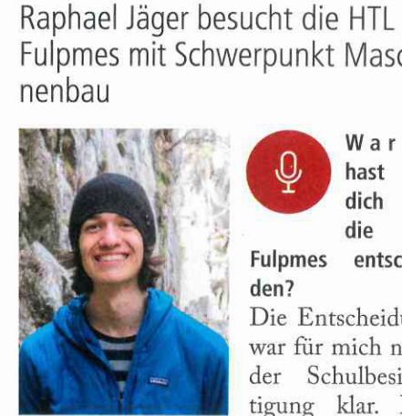 Raphael Jäger aus unserer fünften Klasse 